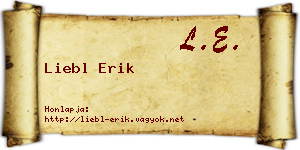 Liebl Erik névjegykártya